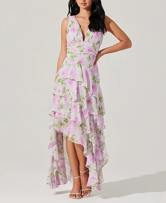 Astr the Label Women's Cytherea Floral-Print Ruffled Maxi Dress
