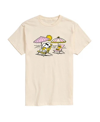 Airwaves Men's Peanuts Snoopy Beach Day Short Sleeve T-Shirt