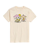Airwaves Men's Peanuts Snoopy Beach Day Short Sleeve T-Shirt