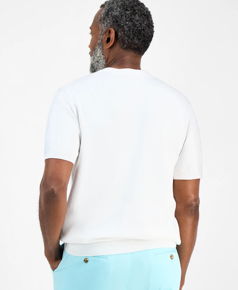 Club Room Men's Short-Sleeve Lobster Water Cotton Sweater T-Shirt, Exclusively at Macy's