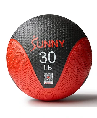 Sunny Health & Fitness Medicine Ball 30LBS, Non-Slip Grip