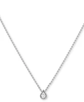 Diamond Tear-Shape 18" Pendant Necklace (1/5 ct. t.w.) 14k White or Yellow Gold