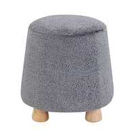 Denison Round Chenille Ottoman