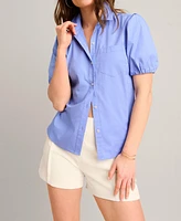 UNTUCKit Women's Stretch Cotton Short-Sleeve Gail Shirt