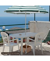 150 Pounds Patio Umbrella Base Stand Wheels Planter Outdoor