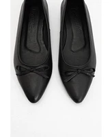 Ruby Leather Pointed Toe Flats