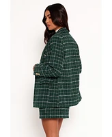 Petal and Pup Women's Jules Twill Plaid Blazer