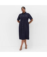 City Chic Plus Jade Denim Dress