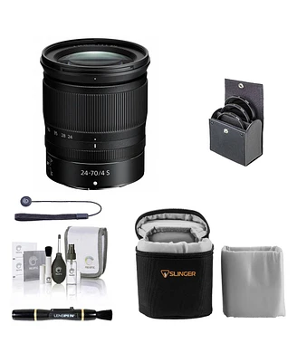 Nikon Nikkor Z 24-70mm f/4 S Lens, Bundle with ProOptic 72mm Filter Kit, Soft Lens Case, Lens Cleaner, Cleaning Kit, Universal Lens Cap Tether