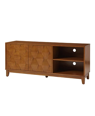 William Tv Stand with Push-to-Open Doors