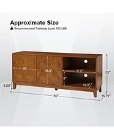 William Tv Stand with Push-to-Open Doors