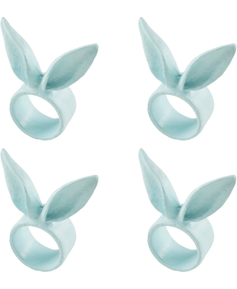 Saro Lifestyle Playful Bunny Ears Napkin Rings, Set of 4