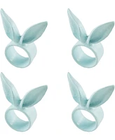 Saro Lifestyle Playful Bunny Ears Napkin Rings, Set of 4