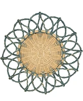 Saro Lifestyle Spiral Rattan Placemats, 15" Round
