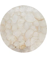 Saro Lifestyle Echoes Capiz Placemats, 15" Round