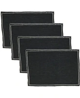 Saro Lifestyle Double Line Embroidered Placemats, 14" x 20"