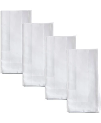 Saro Lifestyle Satin Trimmed Damask Cotton Napkins, 20" x 20"