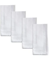 Saro Lifestyle Satin Trimmed Damask Cotton Napkins, 20" x 20"
