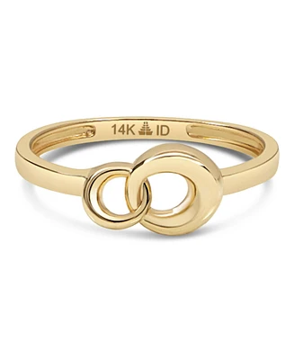 Devata Love Knot Ring in 14K Gold, Size 7, approx. 1.9 grams.