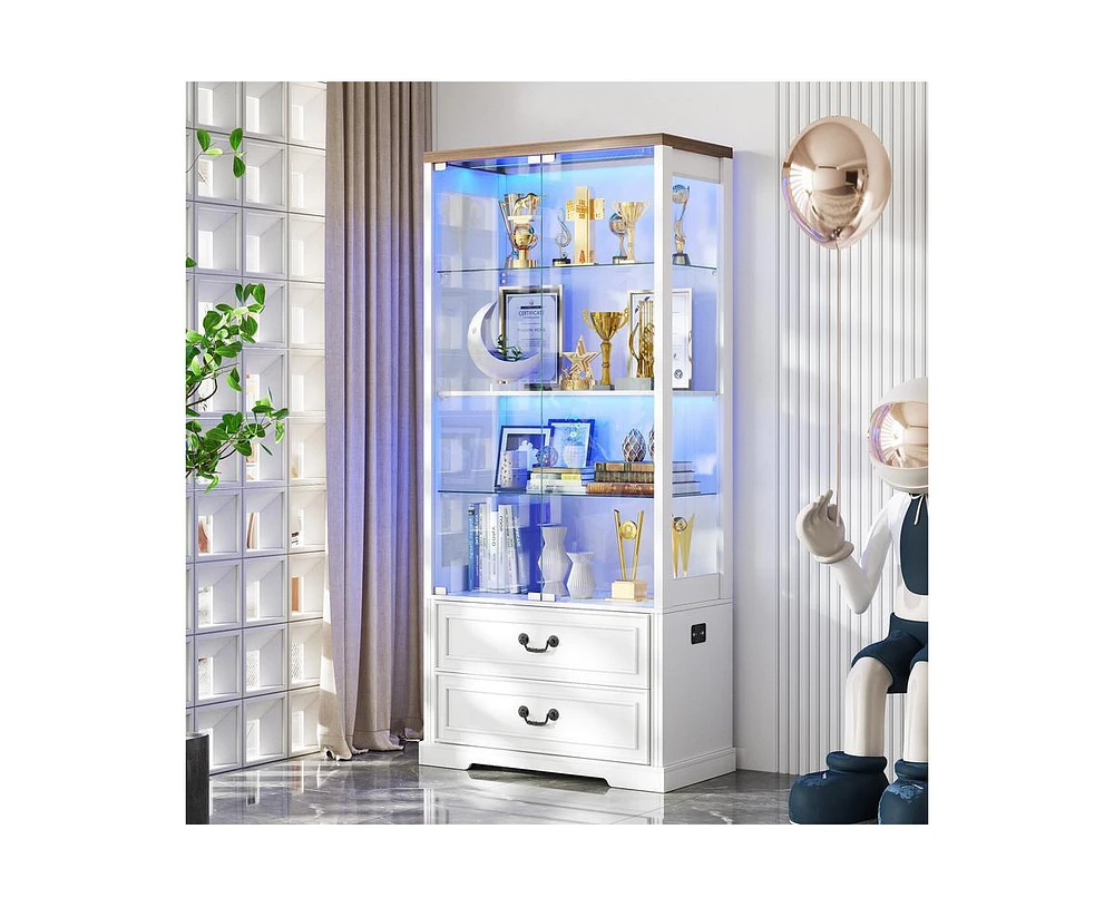 Vlsrka Display Cabinet with Glass Doors