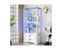 Vlsrka Display Cabinet with Glass Doors