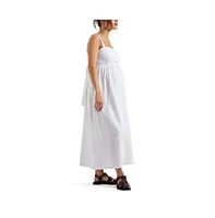 Ripe Maternity Maternity Ripe Simone Tie Back Linen Dress