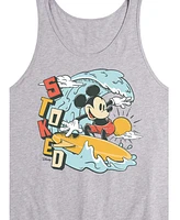 Airwaves Men's Disney Mickey Surf Stoked Sleeveless Tank Top