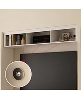 Tv stand with top cabinets, entertainment center with tempered glass doors, wooden media console