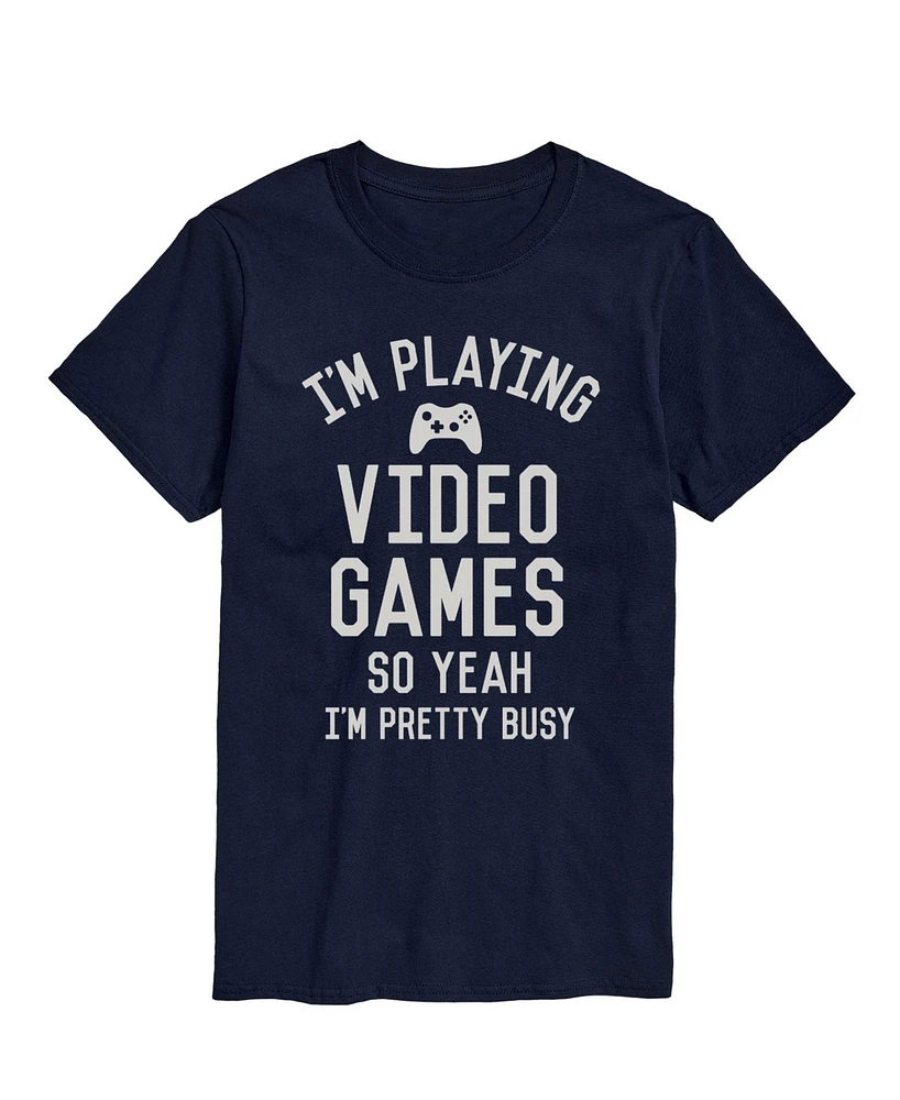 Airwaves Men's Playing Video Games So Ya I'm Busy Short Sleeve T-Shirt