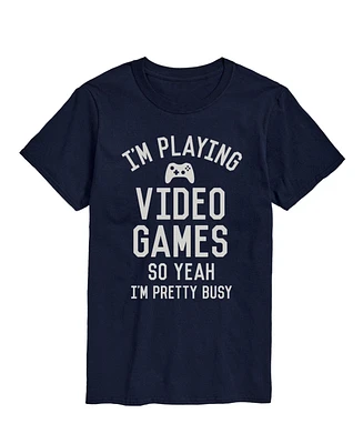 Airwaves Men's Playing Video Games So Ya I'm Busy Short Sleeve T-Shirt