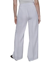Karl Lagerfeld Paris Petite Button-Trim-Pocket Pants