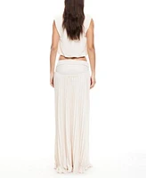 Lioness Womens Field Of Dreams Crop Top Pleated Maxi Skirt