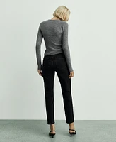 Mango Women's New Mom Comfort High-Rise Jeans