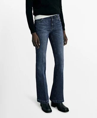 Mango Women's Mid-Rise Flared Jeans