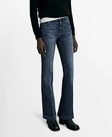 Mango Women's Mid-Rise Flared Jeans