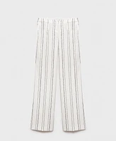 Mango Women's Straight Striped Pants