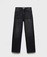 Mango Women's Miami Medium-Rise Straight-Fit Jeans