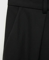 Mango Women's Straight-Fit Pleated Pants