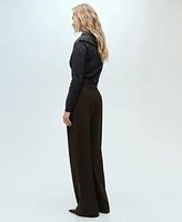 Mango Women's Wide Leg Suit Pants