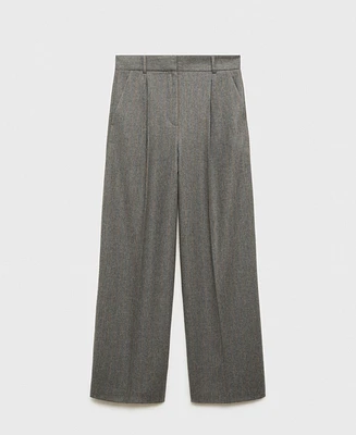 Mango Women's Wool-Blend Suit Pants