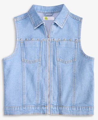 Epic Threads Little & Big Girls Indigo Cotton Denim Vest, Exclusively at Macy's