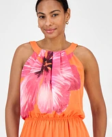 Robbie Bee Women's Printed Sleeveless Maxi Dress