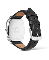 Daniel Wellington Men's Analog Black Genuine Leather Watch, 32mm