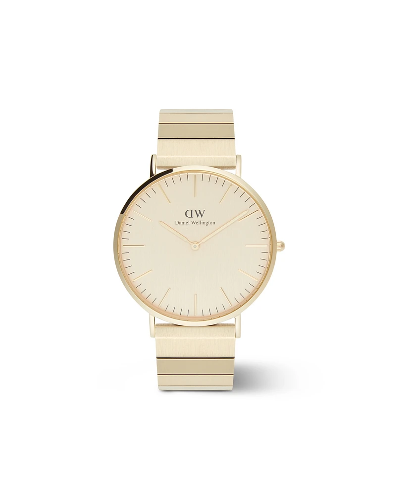 Daniel Wellington Unisex Analog Gold-Tone Stainless Steel Watch, 40mm