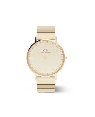Daniel Wellington Unisex Analog Gold-Tone Stainless Steel Watch, 40mm