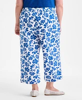 Style & Co Plus Floral-Print Wide-Leg Pants, Exclusively at Macy's