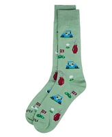 MeMoi Men's T-Shirt Time Rayon Crew Socks