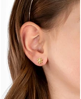 Tiny Blessings Children's 14K Gold Dreaming Daisies Studs Girl's Screw Back Earrings