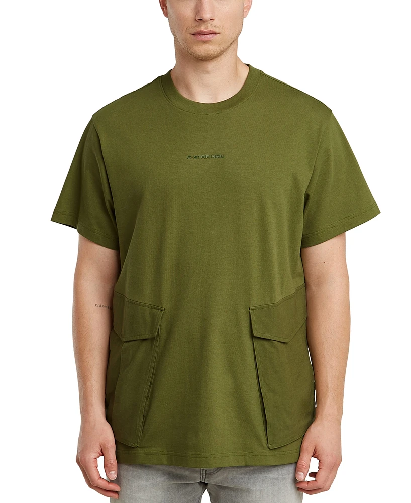 G-Star Raw Men's Loose-Fit Rovic Cargo Pocket T-Shirt