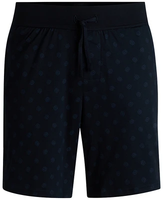 Boss by Hugo Men's Relax Straight-Fit Logo-Print 8" Sleep Shorts